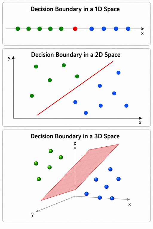 Decision boundary for different groups